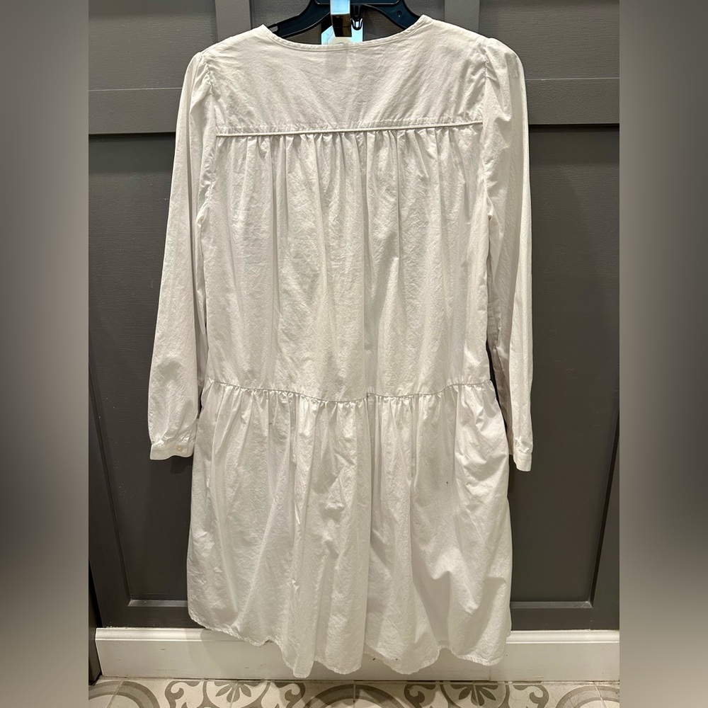 J. Crew White Dress with Colorful Floral Embroidery - Picture 5 of 6